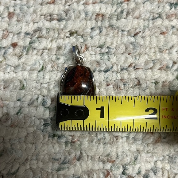 Sterling silver pendant. Unique stone. - Picture 4 of 8